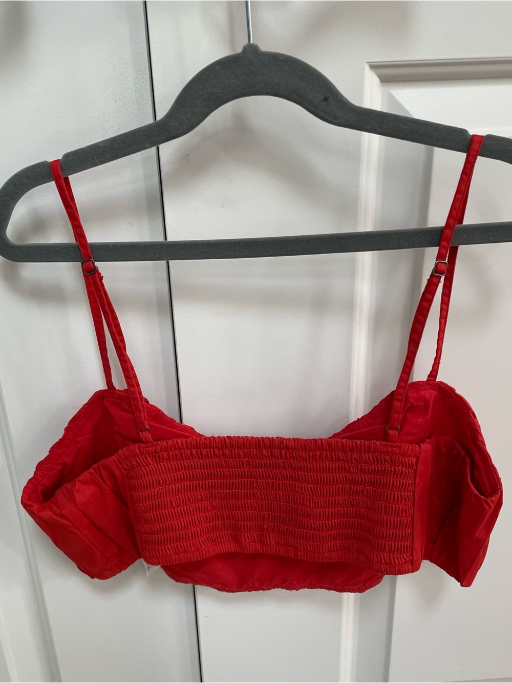 Abercrombie & Fitch Rust Colored Ruched Adjustable Thin Spaghetti Strap Top - Picture 7 of 10